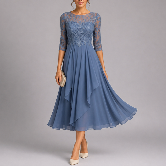 Women's Embroidered Lace Midi Dress | Wedding Guest