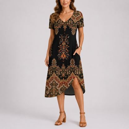 Women's Comfortable Maxi Dress | Casual Summer Dress | V-Neck