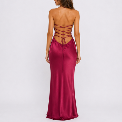 Women’s Elegant Satin Maxi Dress