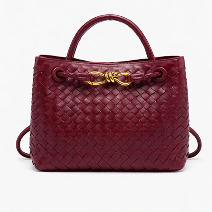 Woven Luxury Tote Bag – Soft Vegan Leather Everyday Shoulder Bag