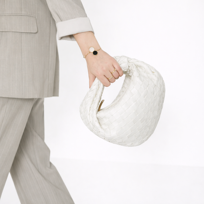 Luxury Woven Knot Handle Bag – Soft Vegan Leather