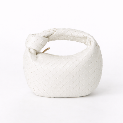 Luxury Woven Knot Handle Bag – Soft Vegan Leather
