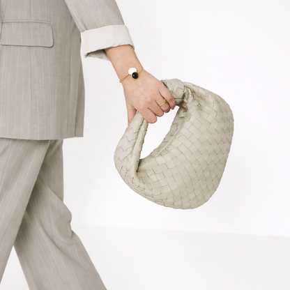 Luxury Woven Knot Handle Bag – Soft Vegan Leather