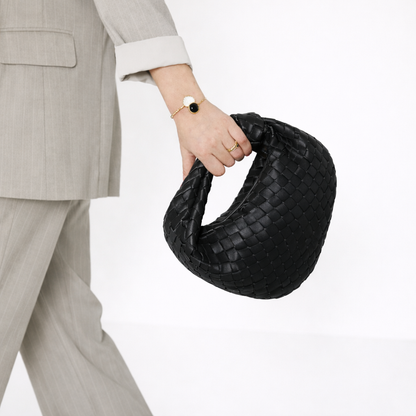 Luxury Woven Knot Handle Bag – Soft Vegan Leather
