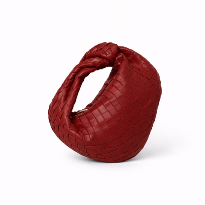Luxury Woven Knot Handle Bag – Soft Vegan Leather