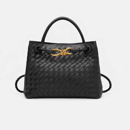 Woven Luxury Tote Bag – Soft Vegan Leather Everyday Shoulder Bag