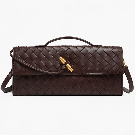 Luxury Woven Clutch Bag – Elegant Evening Shoulder Style