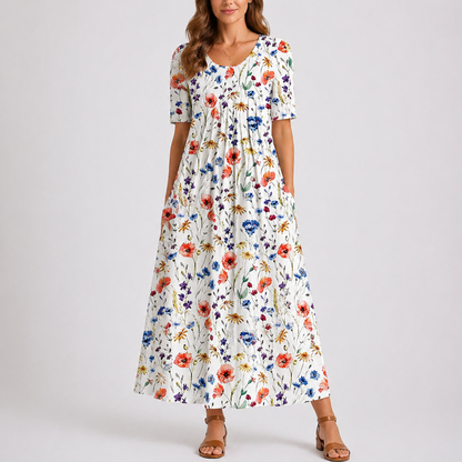 Women’s Casual Floral Midi Dress