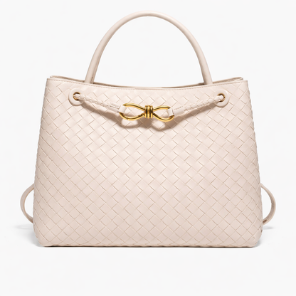 Woven Luxury Tote Bag – Soft Vegan Leather Everyday Shoulder Bag